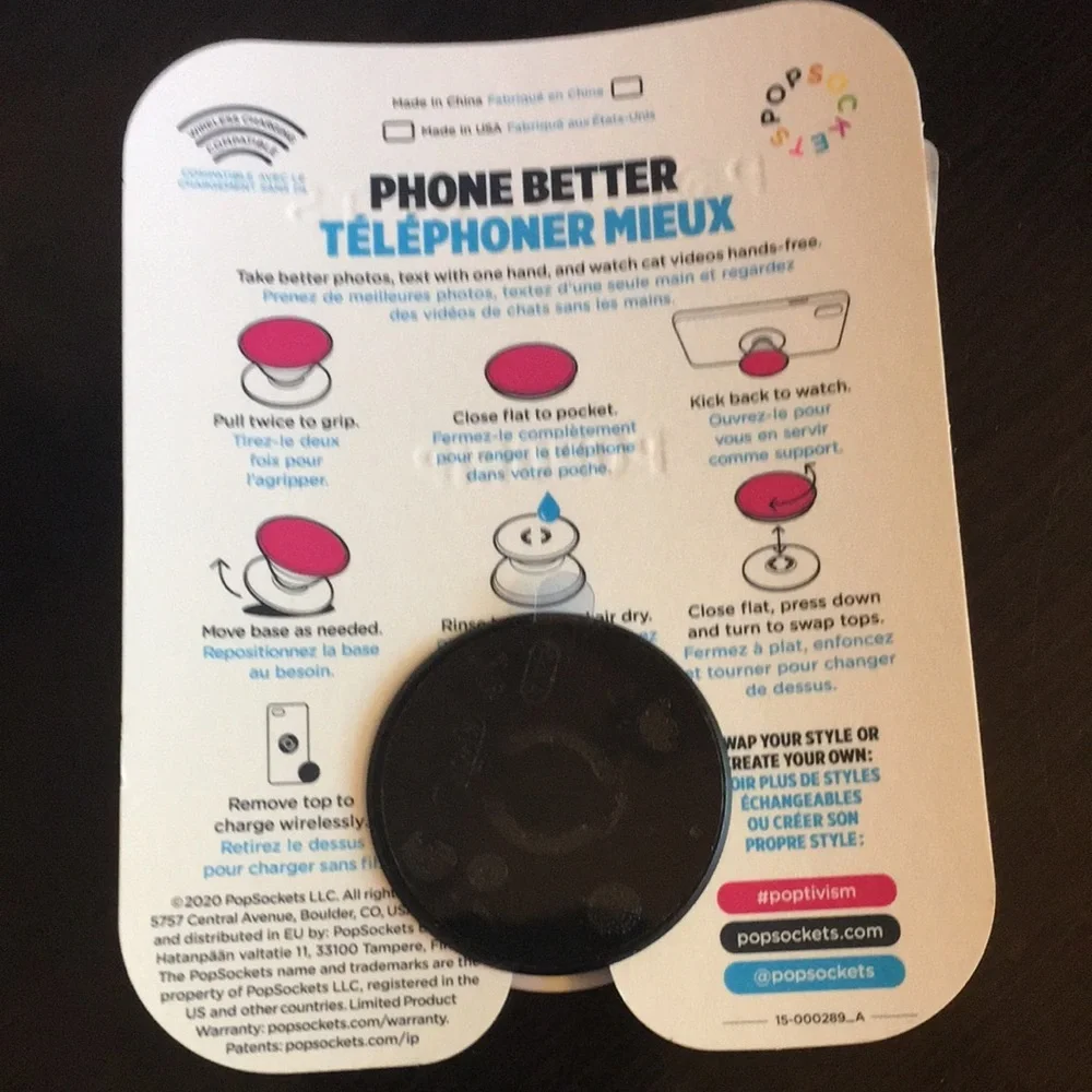 PopSocket Phone Grip Purple and Green Confetti - Picture 2 of 2